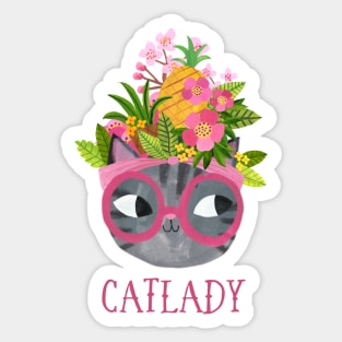 Cat lady Sticker